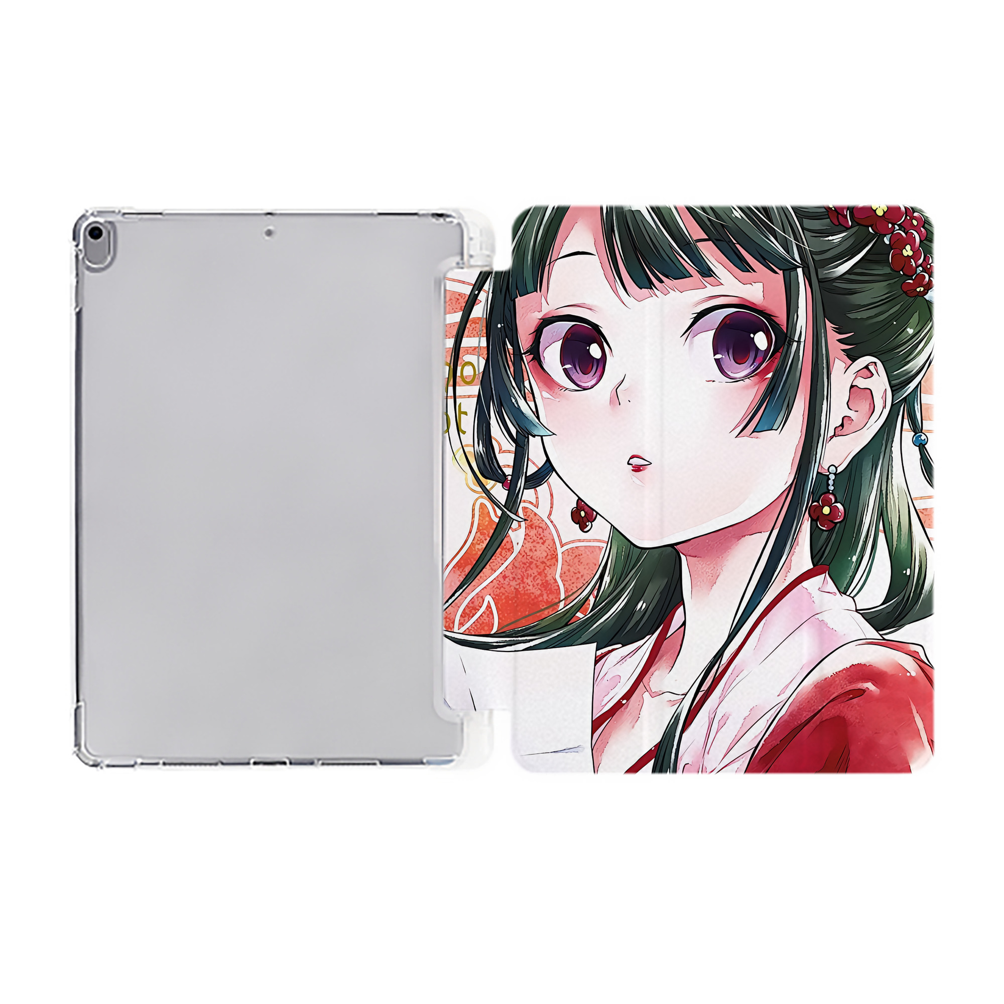（画像用） 薬屋のひとりごと The Apothecary Diaries IPad ケース ペン収納付き 三つ折りスタンド PUレザー×シリコン 対応機種9.5/10.5/10.9インチ